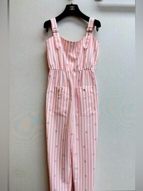 Pink stripped  jumpsuit